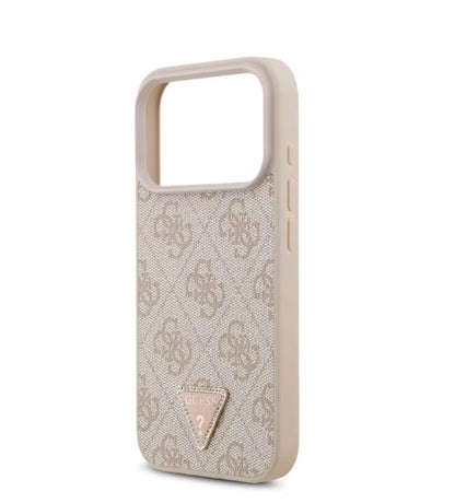 Guess MagSafe 4G PU Leather Case With Triangle Logo-iPhone 17 Pro