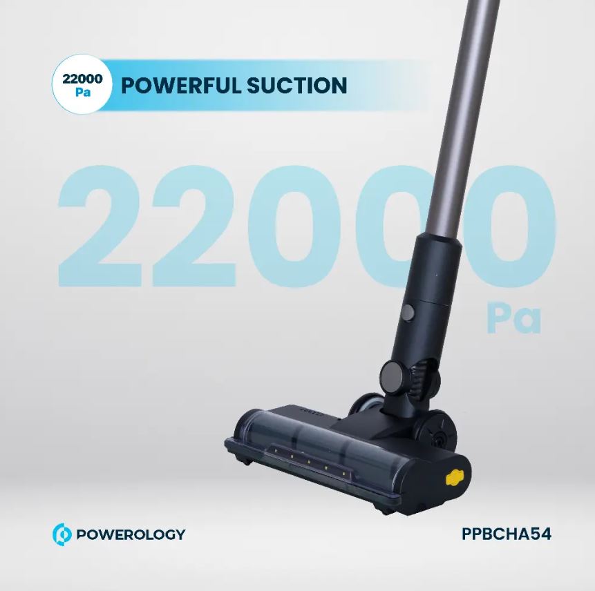 Powerology Cordless Vacuum Auto-Disposal Charging - Black