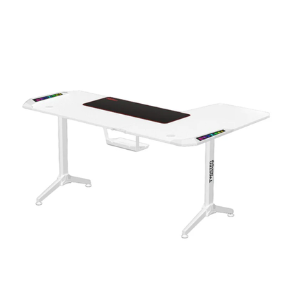 Twisted Minds WARRIOR L-Shaped RGB Gaming Desk (Left) White (160*100*75cm)