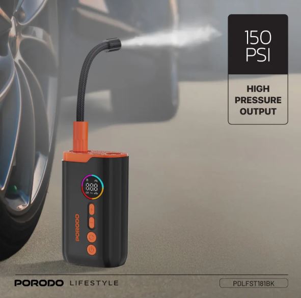 Porodo Lifestyle Electric Air Inflator - Black