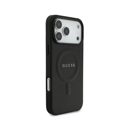 Guess MagSafe PU Saffiano Leather Case With Classic Logo-iPhone 17 Pro Max