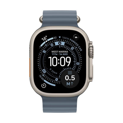 Apple Watch Ultra 3 GPS + Cellular 49mm Natural Titanium Case with Anchor Blue Ocean Band