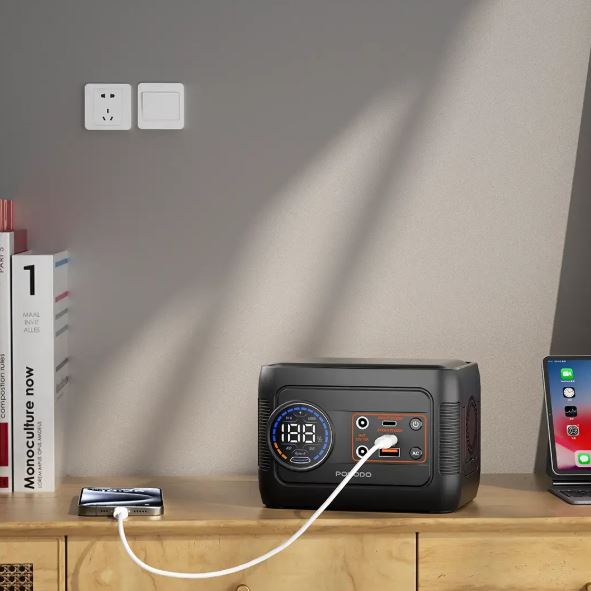 Porodo 150W Forcebase  Portable Power Station  Gray/Black