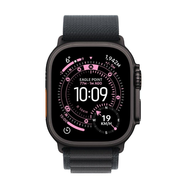 Apple Watch Ultra 3 - LTPO OLED-64GB -49mm - -Wi-Fi - Cellular -Medium -Black Titanium Case with Black Alpine Loop