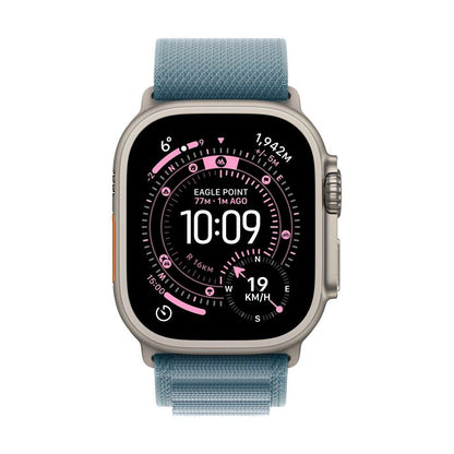 Apple Watch Ultra 3 GPS + Cellular 49mm Natural Titanium Case with Light Blue Alpine Loop – Medium