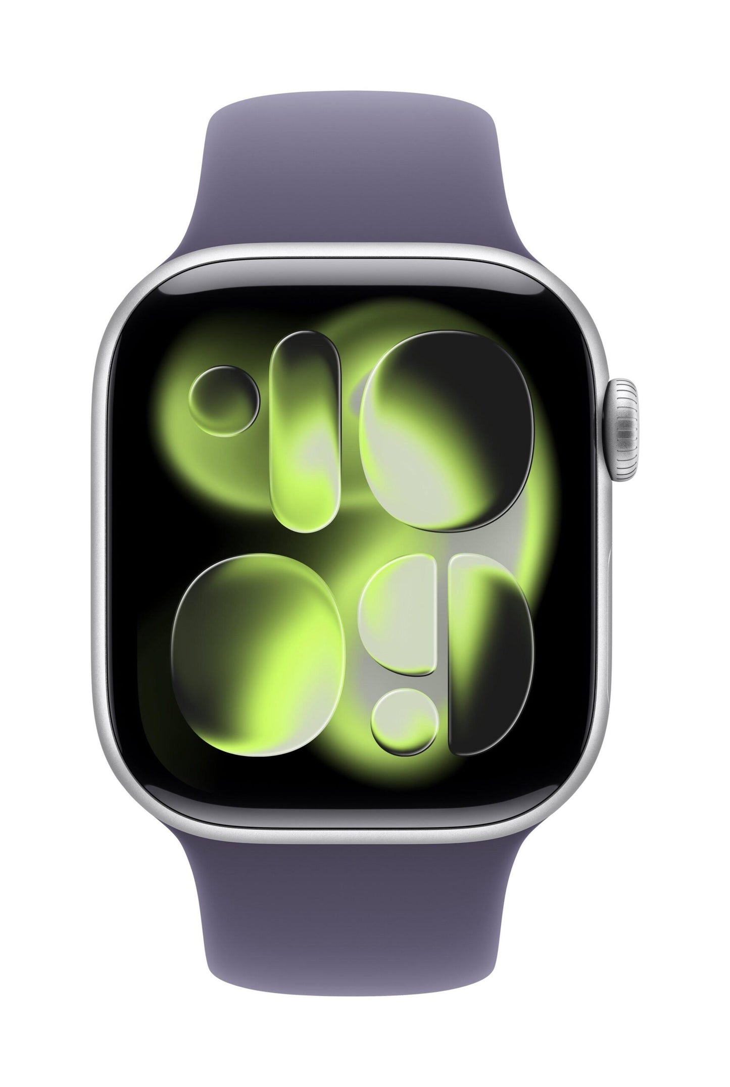 Apple Watch Series 11 GPS + Cellular 46mm Silver Aluminium Case with Purple Fog Sport Band – M/L