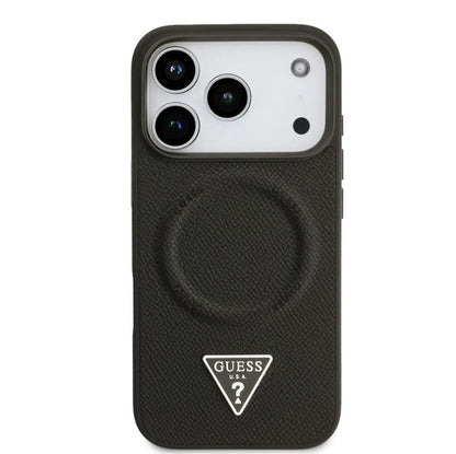 Guess MagSafe PU Leather Case With Triangle Logo-iPhone 17 Pro Max