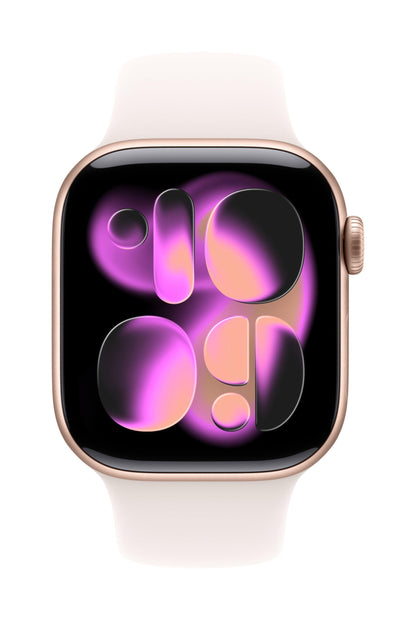 Apple Watch Series 11 GPS 42mm Rose Gold Aluminium Case with Light Blush Sport Band – M/L