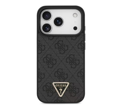 Guess MagSafe 4G PU Leather Case With Triangle Logo-iPhone 17 Pro