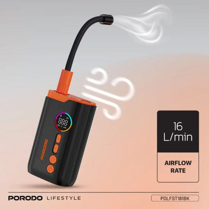 Porodo Lifestyle Electric Air Inflator - Black