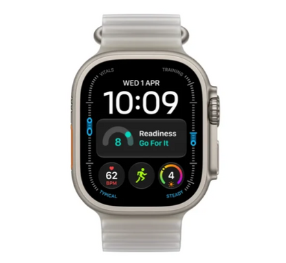 Apple Watch Ultra 4 GPS + Cell 49mm Natural Titanium Case with Translucent Grey Ocean Band