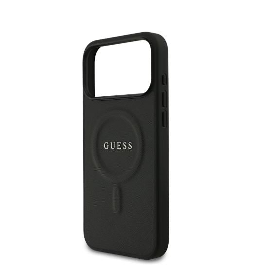 Guess MagSafe PU Saffiano Leather Case With Classic Logo-iPhone 17 Pro