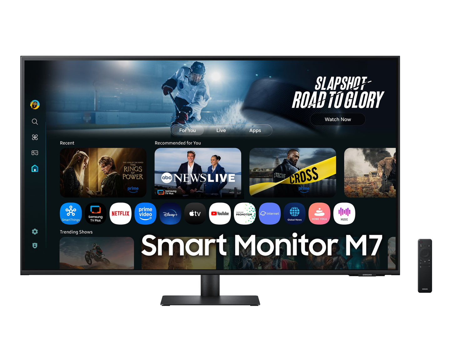 Samsung The M7 M70F 43-inch 4K Smart Monitor features a 60Hz refresh rate, AI capabilities, and a USB Type-C port.
