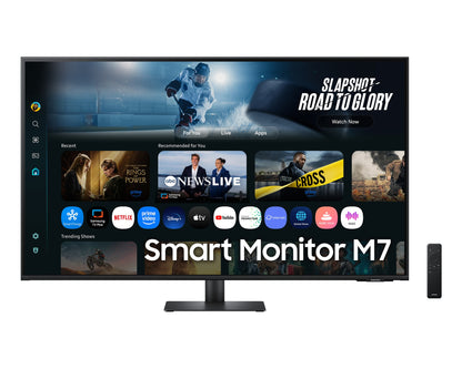 Samsung The M7 M70F 43-inch 4K Smart Monitor features a 60Hz refresh rate, AI capabilities, and a USB Type-C port.