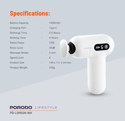 Porodo Lifestyle Active  Precision Massage- White