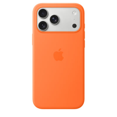 iPhone 17 Pro Max Silicone Case with MagSafe – Orange