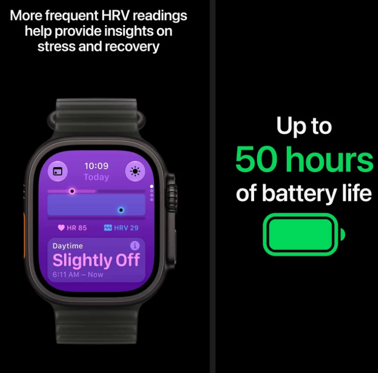 Apple Watch Ultra 4 GPS + Cell 49mm Natural Titanium Case with Translucent Grey Ocean Band