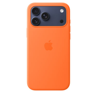 iPhone 17 Pro Max Silicone Case with MagSafe – Orange