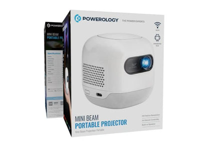 Powerology Mini Beam Portable Projector - White
