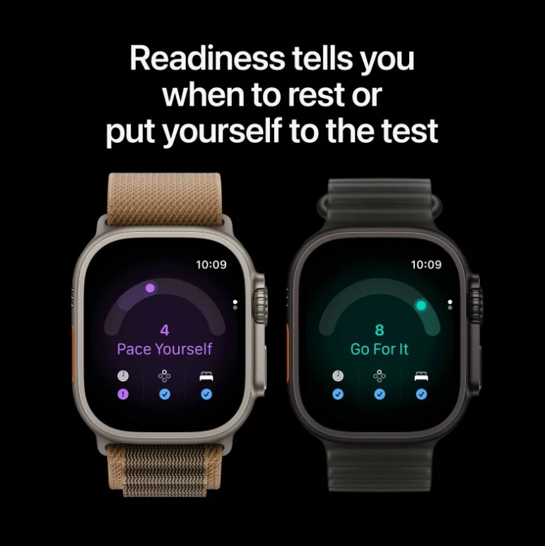 Apple Watch Ultra 4 GPS + Cell 49mm Natural Titanium Case with Translucent Grey Ocean Band