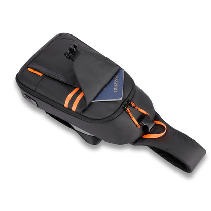 Porodo Gaming Water-Resistant PU Sling Bag With USB-C Port