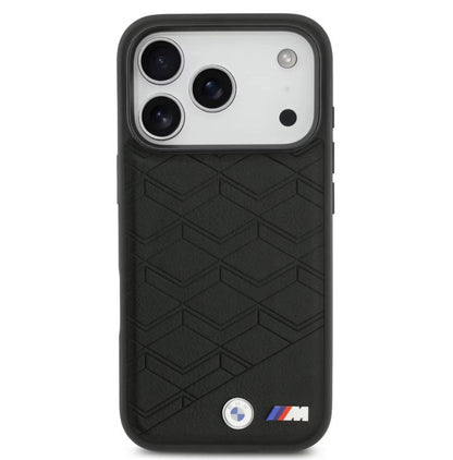 BMW MagSafe PU Seat Shaped Leather Case With Metal Logos-iPhone 17 Pro