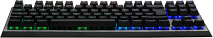Cooler Master CK530 V2 Tenkeyless Gaming Mechanical Keyboard Red Switch with RGB Backlighting, On-The-Fly Controls, and Aluminum Top Plate, Arabic - English Layout, Black | CK-530-GKTR1
