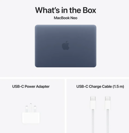 13-inch MacBook Neo A18 Pro chip 6‑core CPU 5‑core GPU 8GB 256GB SSD-Indigo