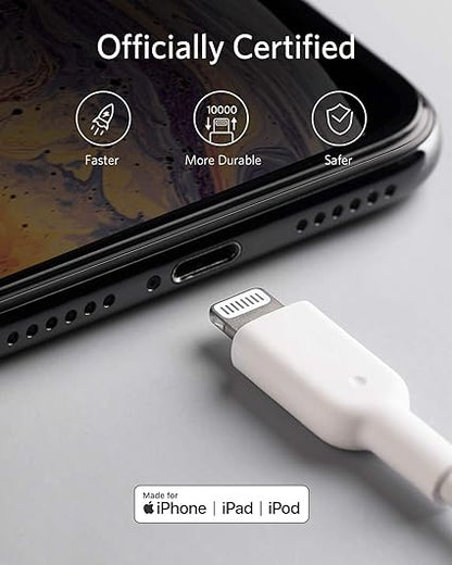 Anker Powerline II Lightning to USB-A Cable (3ft/0.9m) White