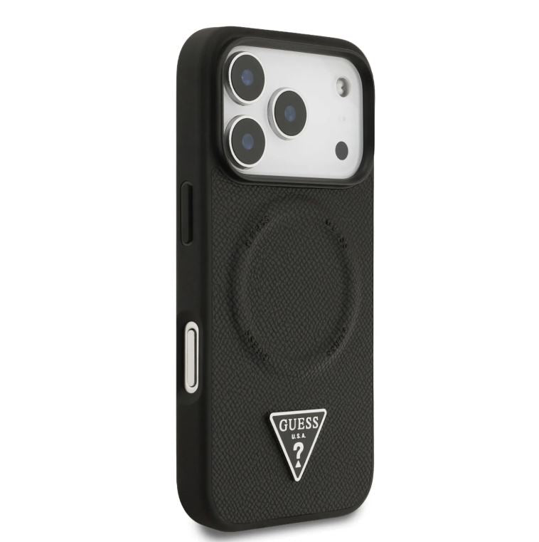 Guess MagSafe PU Leather Case With Triangle Logo-iPhone 17 Pro