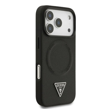 Guess MagSafe PU Leather Case With Triangle Logo-iPhone 17 Pro