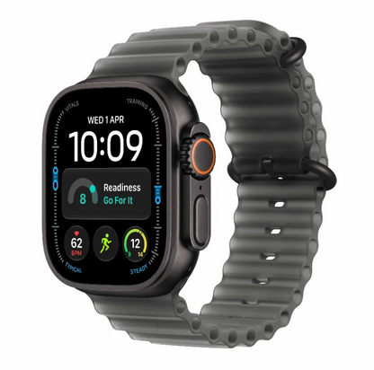 Apple Watch Ultra 4 GPS + Cell 49mm Natural Titanium Case with Translucent Black Ocean Band