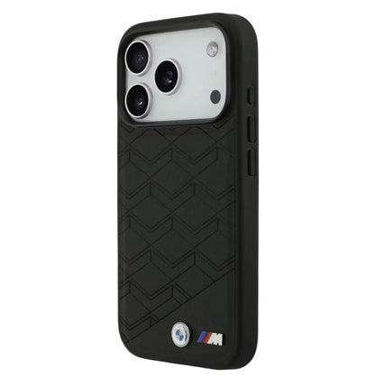 BMW MagSafe PU Seat Shaped Leather Case With Metal Logos-iPhone 17 Pro