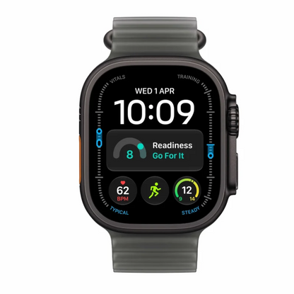 Apple Watch Ultra 4 GPS + Cell 49mm Natural Titanium Case with Translucent Black Ocean Band