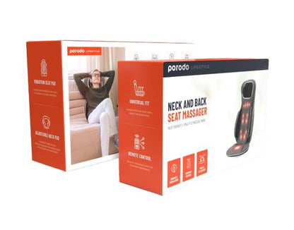 Porodo Lifestyle Neck &  Back Seat Massager -Gray