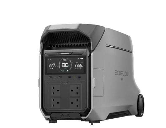 ECOFLOW DELTA Pro 3 Portable Power Station 4096Wh capacity 4000W output, X-Boost up to 6000W / Weight: 85kg.