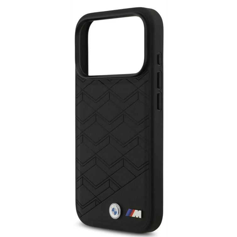 BMW MagSafe PU Seat Shaped Leather Case With Metal Logos-iPhone 17 Pro