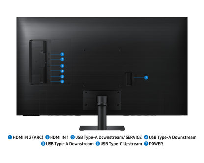 Samsung The M7 M70F 43-inch 4K Smart Monitor features a 60Hz refresh rate, AI capabilities, and a USB Type-C port.
