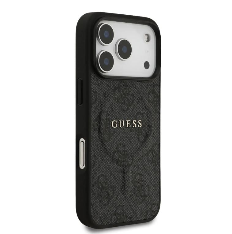 Guess MagSafe 4G PU Leather Case With Classic Logo-iPhone 17 Pro