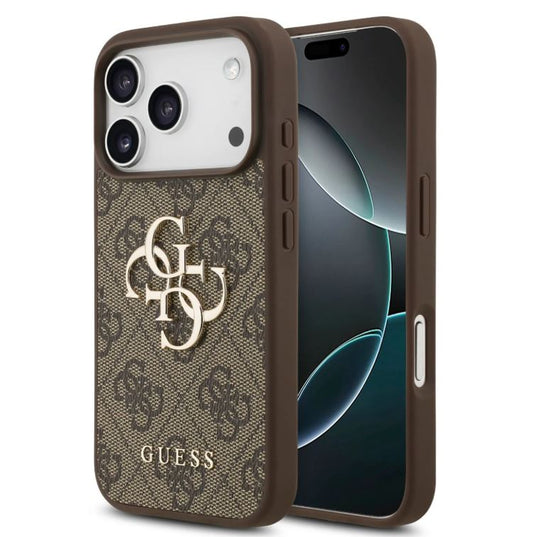 Guess MagSafe PU Leather Case With Big 4G & Classic Logo-iPhone 17 Pro