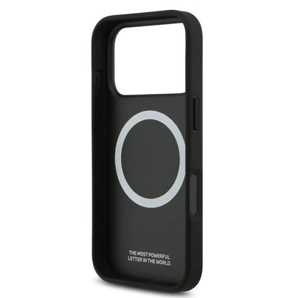 BMW MagSafe PU Seat Shaped Leather Case With Metal Logos-iPhone 17 Pro