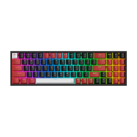 Redragon K628 PRO 75% 3-Mode Wireless RGB Gaming Keyboard, 78 Keys Hot-Swappable Compact Mechanical Keyboard, Red Switch