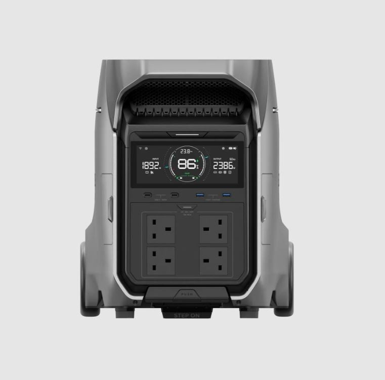 ECOFLOW DELTA Pro 3 Portable Power Station 4096Wh capacity 4000W output, X-Boost up to 6000W / Weight: 85kg.