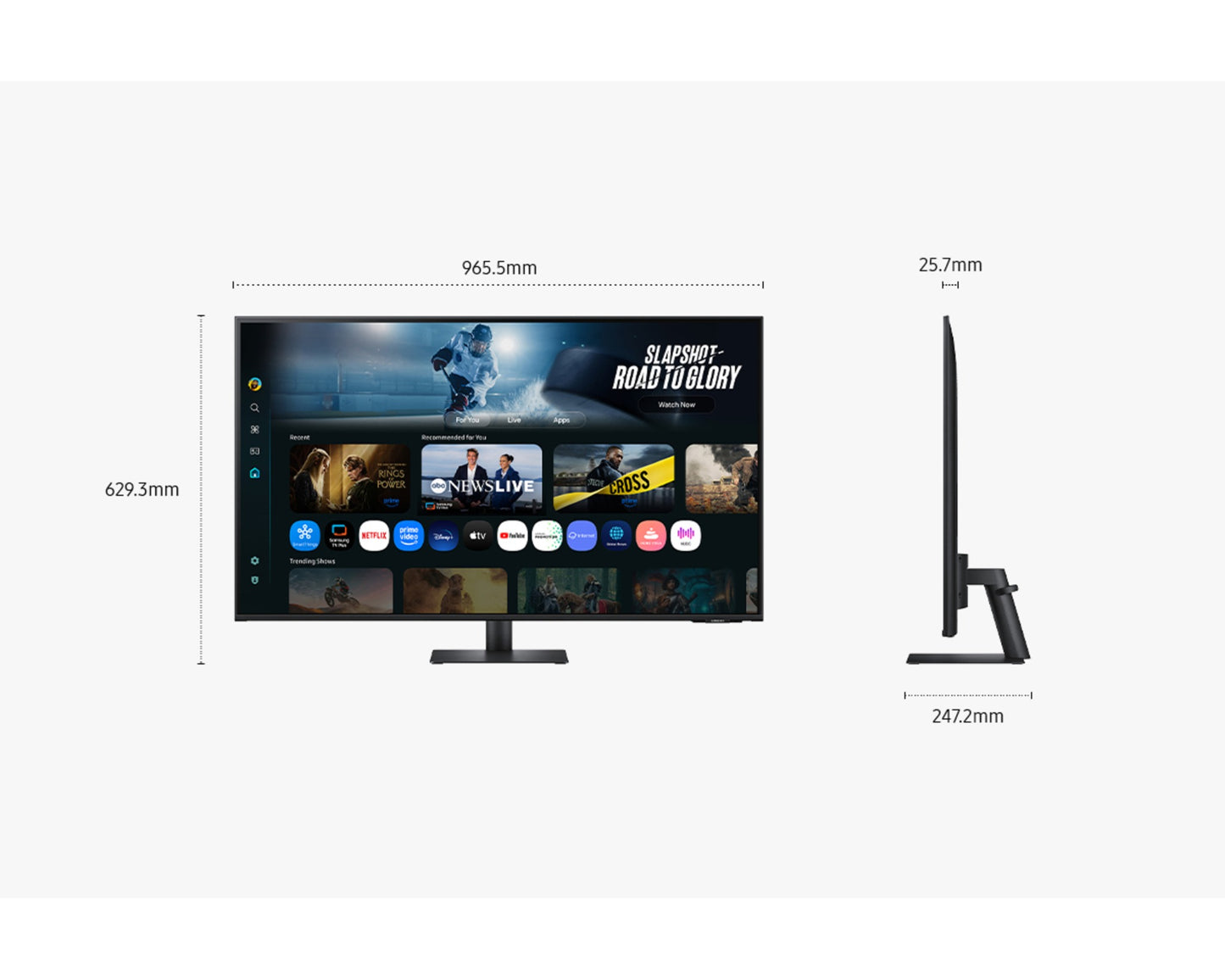 Samsung The M7 M70F 43-inch 4K Smart Monitor features a 60Hz refresh rate, AI capabilities, and a USB Type-C port.