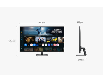Samsung The M7 M70F 43-inch 4K Smart Monitor features a 60Hz refresh rate, AI capabilities, and a USB Type-C port.