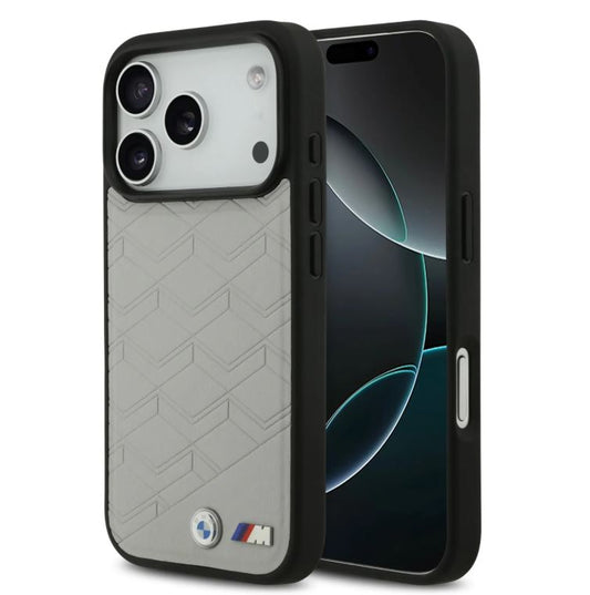 BMW MagSafe PU Seat Shaped Leather Case With Metal Logos-iPhone 17 Pro
