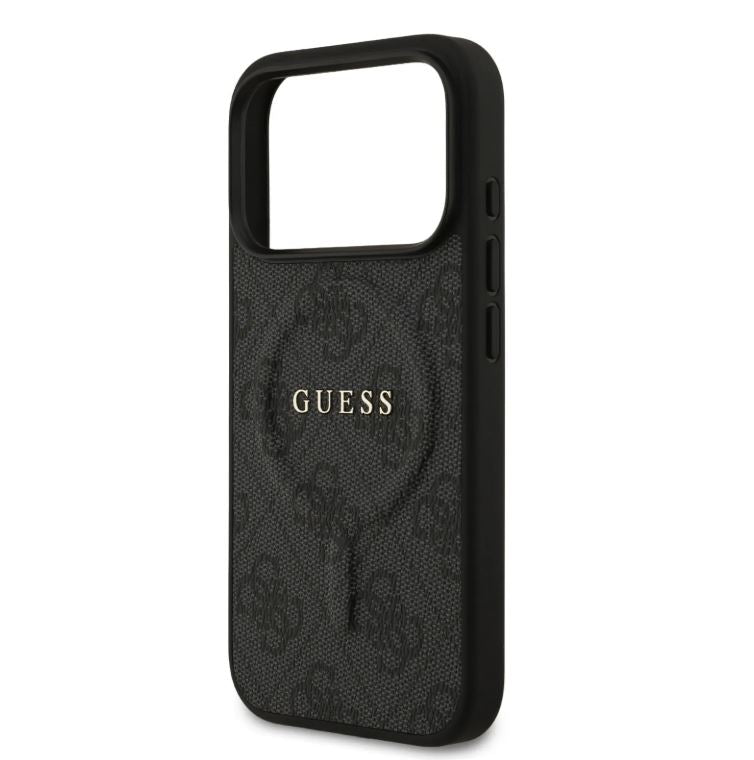 Guess MagSafe 4G PU Leather Case With Classic Logo-iPhone 17 Pro