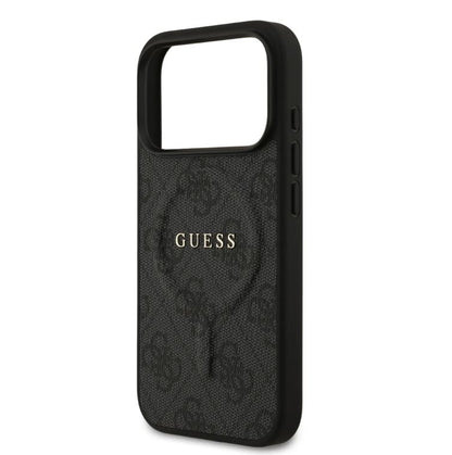 Guess MagSafe 4G PU Leather Case With Classic Logo-iPhone 17 Pro