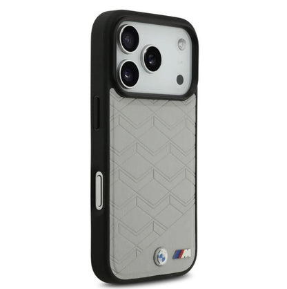 BMW MagSafe PU Seat Shaped Leather Case With Metal Logos-iPhone 17 Pro