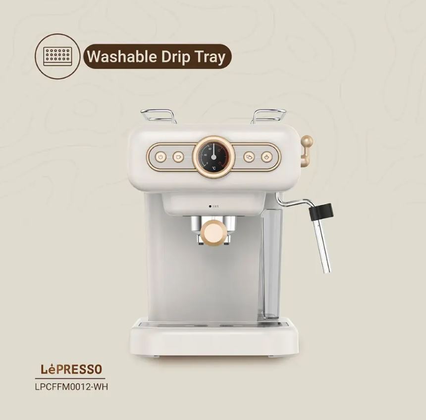 LePresso Retro Espresso Boiler Machine Gauge and Milk Steamer
